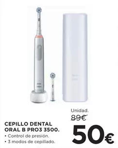 Oferta de Oral B - Cepillo Dental Pro3 3500 por 50€ en Hipercor