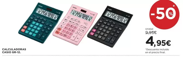 Oferta de CASIO - Calculadoras en Hipercor