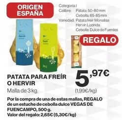 Oferta de El Corte Inglés - Patata Para Freir O Hervir por 5,97€ en Supercor