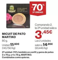 Oferta de Martiko - Micuit De Pato por 11,5€ en Supercor