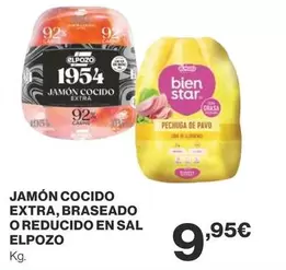 Oferta de Elpozo - Jamón Cocido Extra, Braseado O Reducido En Sal por 9,95€ en Supercor