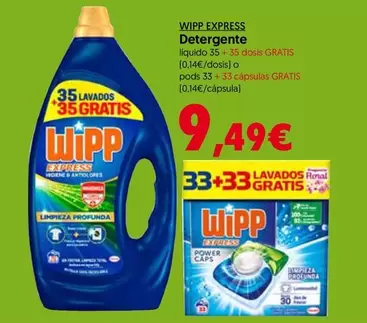 Oferta de Wipp Express - Detergente por 9,49€ en Hiper Usera