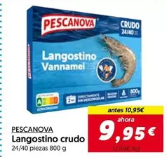 Oferta de Pescanova - Langostino Crudo por 9,95€ en Hiper Usera