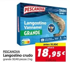 Oferta de Pescanova - Langostino Crudo por 18,95€ en Hiper Usera