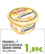 Oferta de Président - Flor De Esgueva Queso Crema por 1,89€ en Hiper Usera