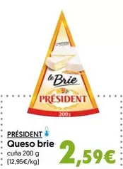 Oferta de Président - Queso Brie por 2,59€ en Hiper Usera