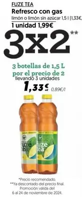 Oferta de Fuze Tea - Refresco Con Gas por 1,99€ en Hiper Usera