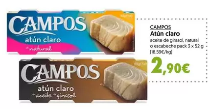 Oferta de Campos - Atún Claro por 2,9€ en Hiper Usera