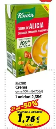 Oferta de Knorr - Crema por 2,35€ en Hiper Usera