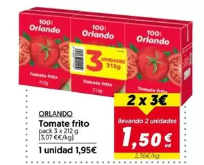 Oferta de Orlando - Tomate Frito por 1,95€ en Hiper Usera