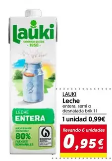 Oferta de Lauki - Leche por 0,99€ en Hiper Usera