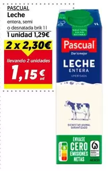 Oferta de Pascual - Leche por 1,29€ en Hiper Usera