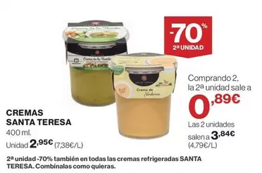 Oferta de Santa teresa - Cremas por 2,95€ en El Corte Inglés