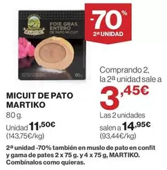 Oferta de Martiko - Micuit De Pato por 11,5€ en El Corte Inglés