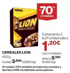 Oferta de Nestlé - Cereales Lion por 3,99€ en El Corte Inglés