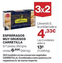 Oferta de Carretilla - Espárragos Muy Gruesos por 6,5€ en El Corte Inglés