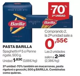 Oferta de Barilla - Pasta por 1,83€ en El Corte Inglés