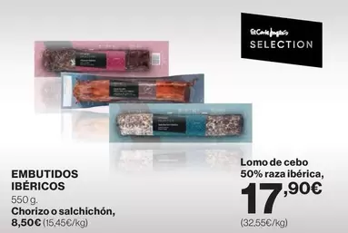 Oferta de Embutidos Ibéricos por 17,9€ en El Corte Inglés