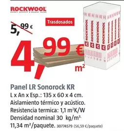 Oferta de Rockwool - Panell 'LR Sonorock KR'  por 4,99€ en BAUHAUS