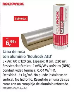 Oferta de Rockwool - Llana De Roca Amb Alumini 'Roulrock ALU'  por 6,99€ en BAUHAUS