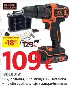 Oferta de Black & Decker - 'BDCHD18' por 109€ en BAUHAUS