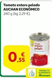 Oferta de Auchan - Tomate Entero Pelado por 0,55€ en Alcampo