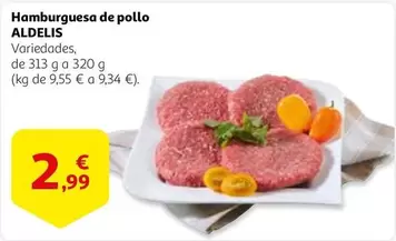 Oferta de Aldelis - Hamburguesa De Pollo por 2,99€ en Alcampo