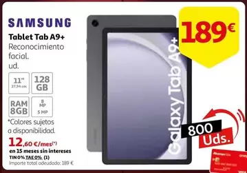 Oferta de Samsung - Tablet Tab A9+ por 189€ en Alcampo