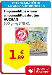 Oferta de Auchan - Empanadillas O Mini Empanadillas De Atun por 1,89€ en Alcampo