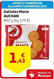 Oferta de Auchan - Galletas Maria por 1,43€ en Alcampo