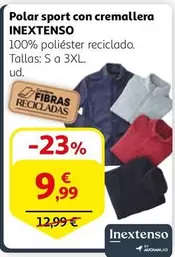 Oferta de Inextenso - Polar Sport Con Cremallera por 9,99€ en Alcampo