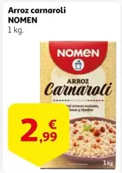 Oferta de Nomen - Arroz Carnaroli por 2,99€ en Alcampo