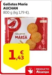 Oferta de Auchan - Galletas Maria por 1,43€ en Alcampo