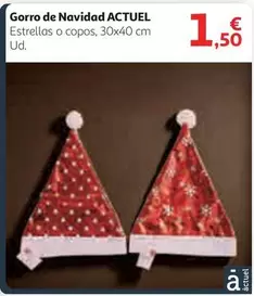 Oferta de Actuel - Gorro De Navidad por 1,5€ en Alcampo