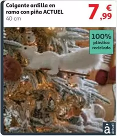 Oferta de Actuel - Colgante Ardilla En Rama Con Pina por 7,99€ en Alcampo