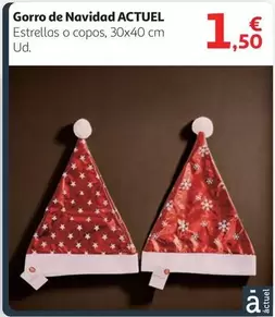 Oferta de Actuel - Gorro De Navidad por 1,5€ en Alcampo