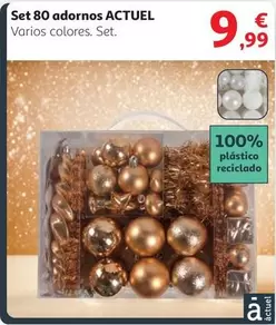 Oferta de Actuel - Set 80 Adornos por 9,99€ en Alcampo