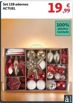 Oferta de Actuel - Set 128 Adornos por 19,99€ en Alcampo