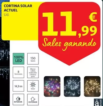 Oferta de Solar - Cortina por 11,99€ en Alcampo