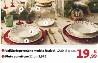 Oferta de Quid - Vajilla De Porcelana Modelo Festival por 19,99€ en Alcampo