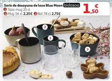 Oferta de Dia - Serie De Desayuno De Loza Blue Moon por 1,5€ en Alcampo