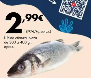 Oferta de Lubina Crianza, Pieza por 2,99€ en Supermercados Lupa