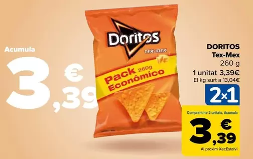 Oferta de Doritos - Tex-Mex por 3,39€ en Carrefour