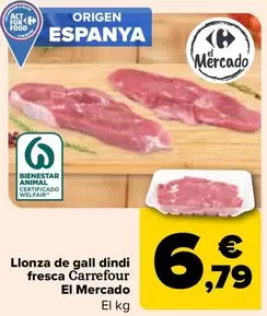 Oferta de Carrefour - Chuleta De Pavo Fresca El Mercado por 6,79€ en Carrefour