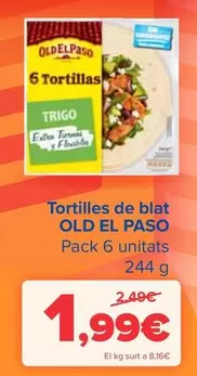 Oferta de Old El Paso - Tortillas De Trigo por 1,99€ en Carrefour