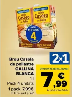 Oferta de Gallina Blanca - Caldo Casero De Pollo por 7,99€ en Carrefour