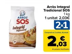 Oferta de Sos - Arroz Integral Tradicional por 2,03€ en Carrefour