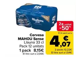 Oferta de Mahou - Cerveza  Sin por 8,15€ en Carrefour