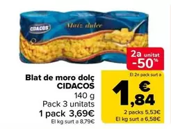 Oferta de Cidacos - Maíz Dulce por 3,69€ en Carrefour