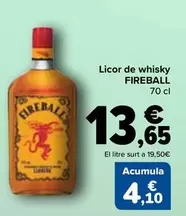 Oferta de Fireball - Licor De Whisky por 13,65€ en Carrefour